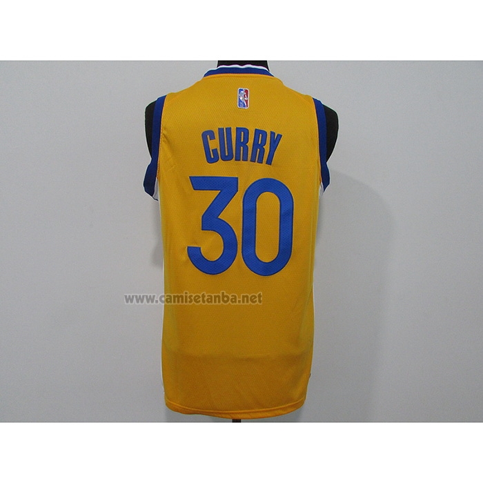 Camiseta Golden State Warriors Stephen Curry #30 Statement 2021 Oro